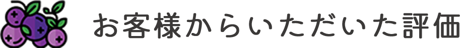お客様からいただいた評価